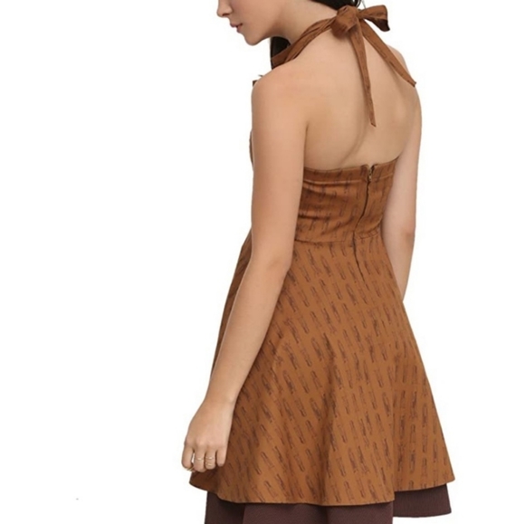 Dr. Who Regeneration Brown Halter Style Dress Hot Topic NWT Cosplay Costumes - Picture 3 of 16
